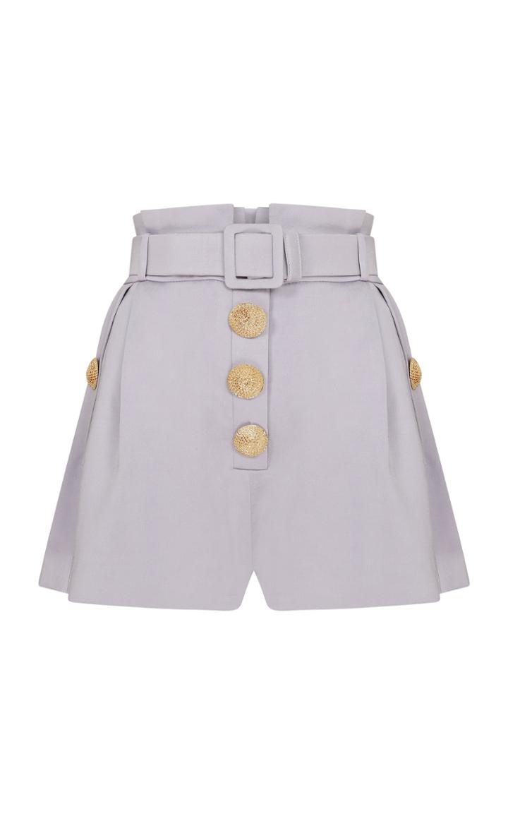 Moda Operandi Raisa Vanessa High Waisted Shorts With Belt And Gold Buckles