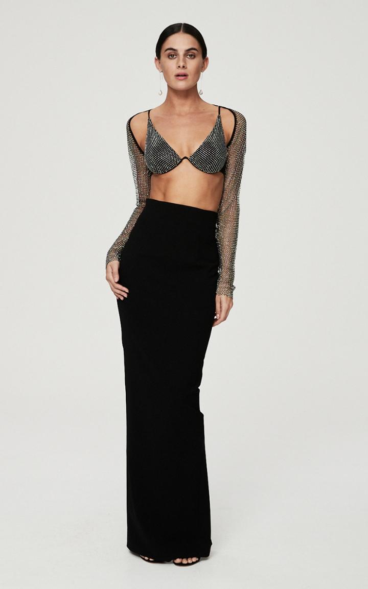 Moda Operandi Rachel Gilbert Reeve Crystal-embellished Mesh Bolero