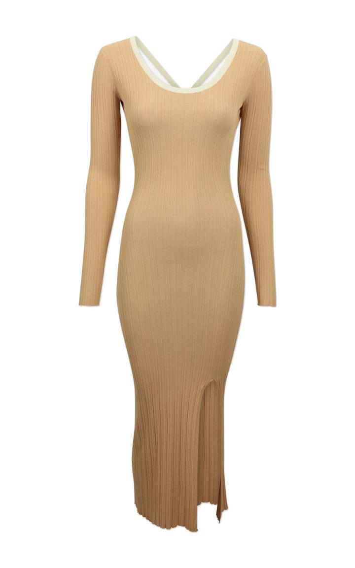 Baum Und Pferdgarten Chenoa Knitted Cross Back Midi Dress