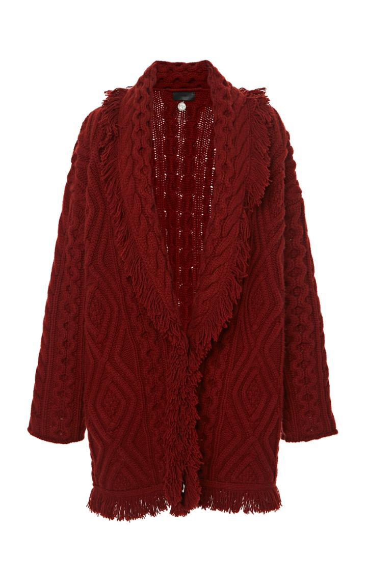 Moda Operandi Alanui Icon Fringed Fisherman-knit Cashmere-wool Cardigan