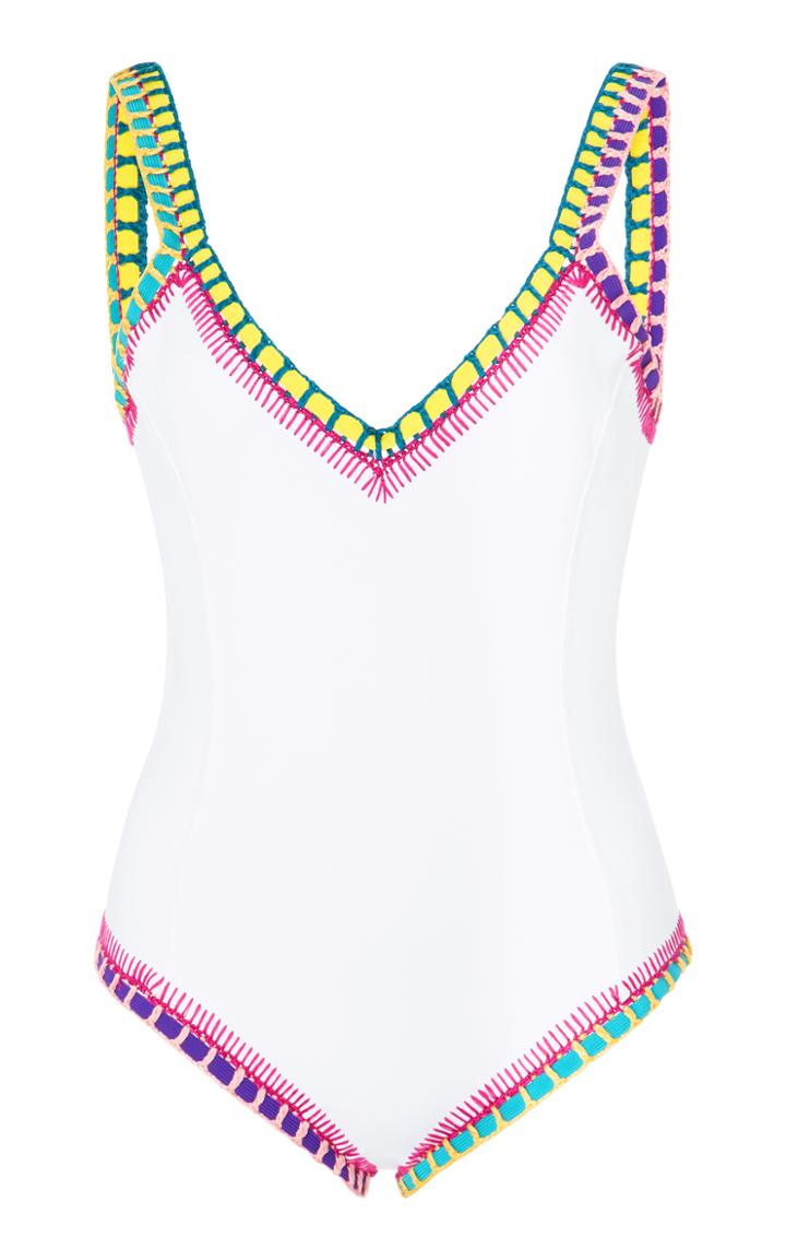 Kiini Yaz Crochet-trimmed One-piece Swimsuit