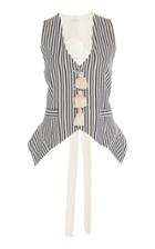 Tome Striped Tassel Cotton Silk Vest
