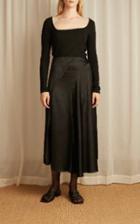 Moda Operandi Vince Tasseled Satin Wrap-effect Midi Skirt