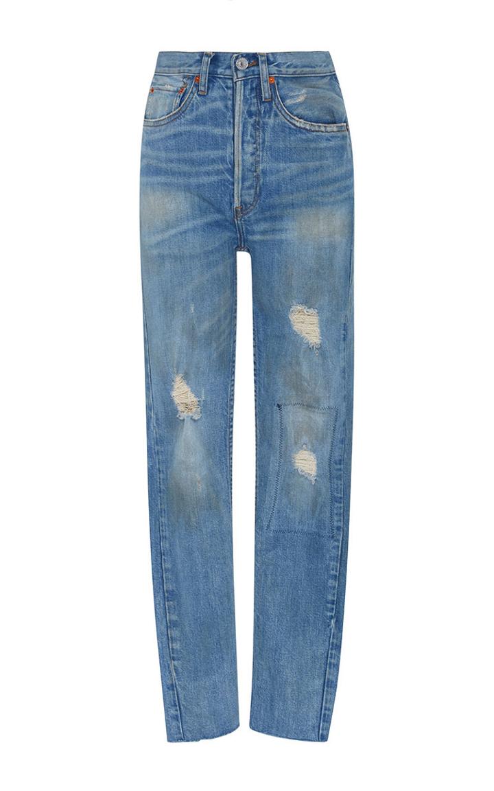 Re/done High Rise Ankle Crop Jeans