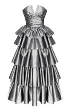 Moda Operandi Rasario Metallic Ruffled Lurex Dress