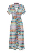 Missoni Mare Crochet Knit Chevron Midi Dress