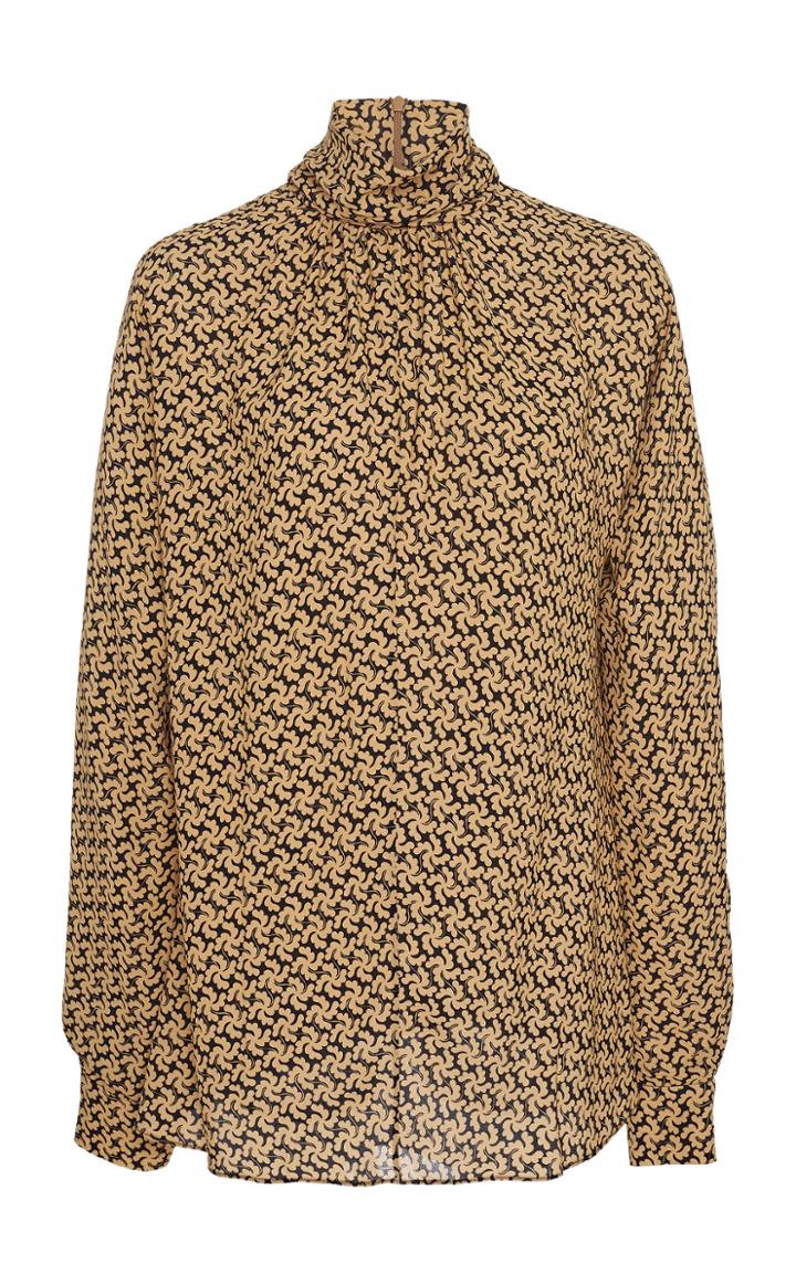 Derek Lam Printed Satin Blouse