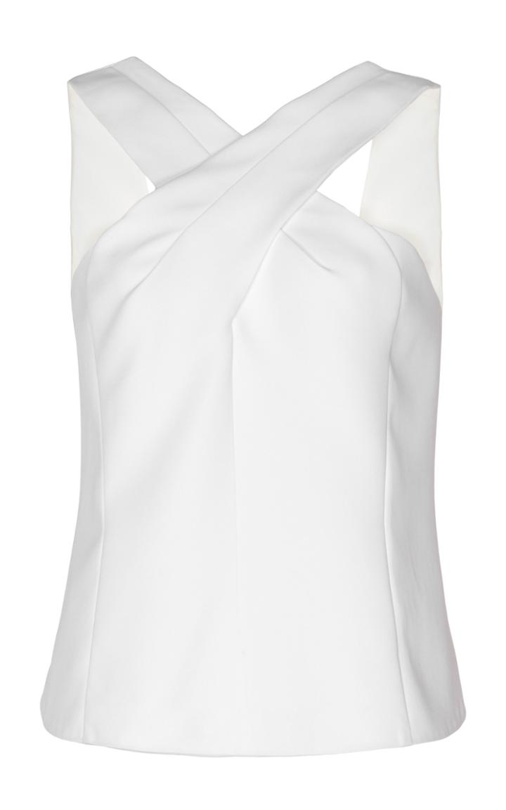 Delpozo Cross Halter Twill Top