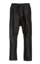 Nili Lotan Monaco Cropped Leather Slim-leg Pants
