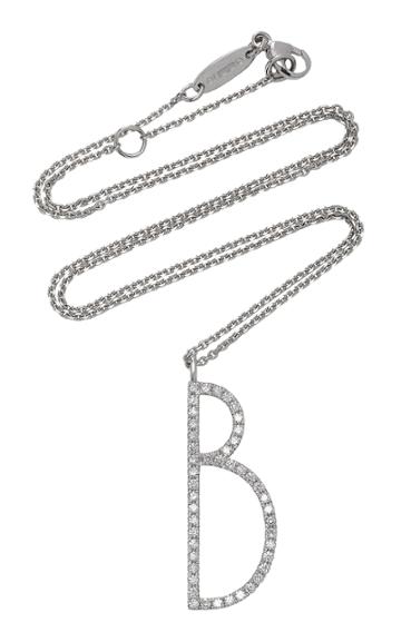 Mimi So Custom Type Diamond Pave Pendant Necklace