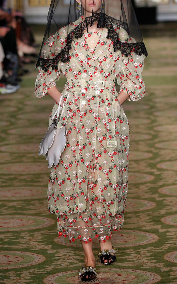 Simone Rocha Lace Tulle Full Midi Dress
