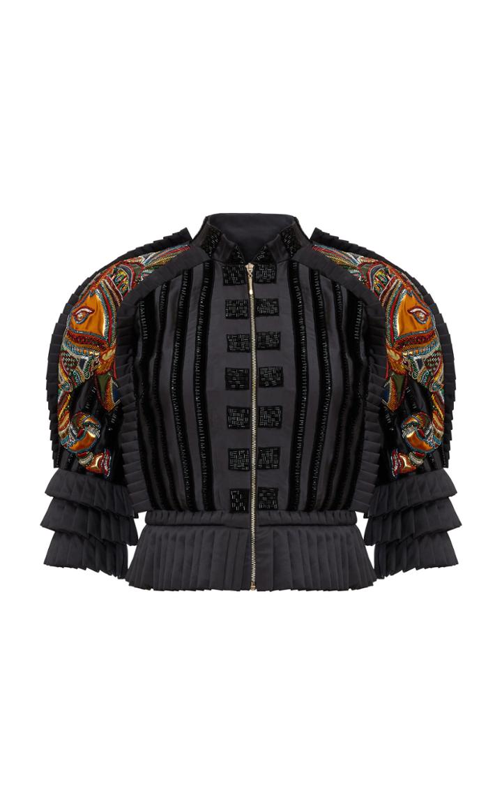 Khosla Jani Embroidered Pleat Jacket