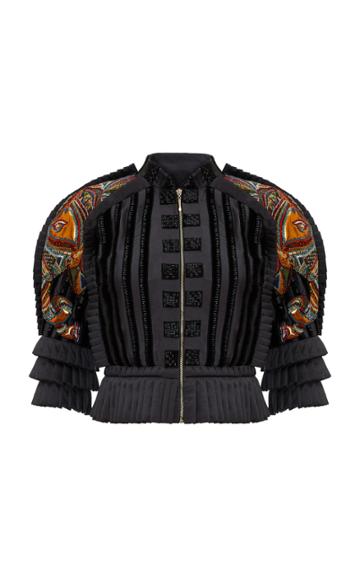 Khosla Jani Embroidered Pleat Jacket