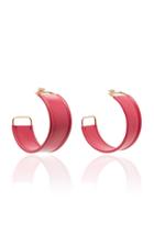Jacquemus Les Fauteuils Gold-tone Leather Hoop Earrings