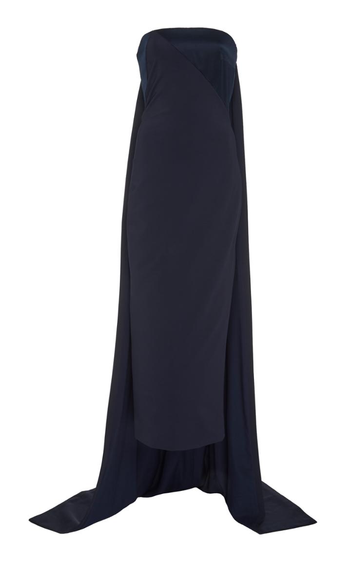 Cushnie Train-detailed Charmeuse-satin And Cady Gown