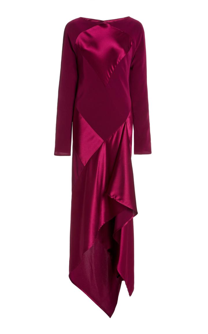 Moda Operandi Unttld Mia Satin-detailed Crepe Midi Dress