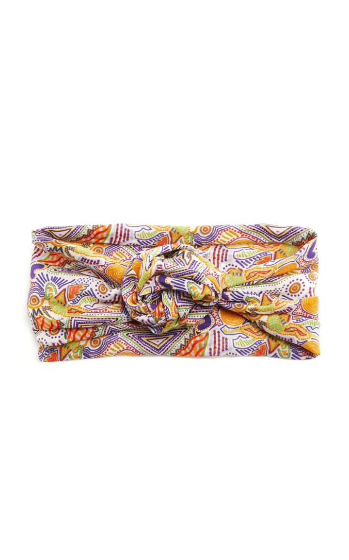 Etro Printed Rose Wired Headband