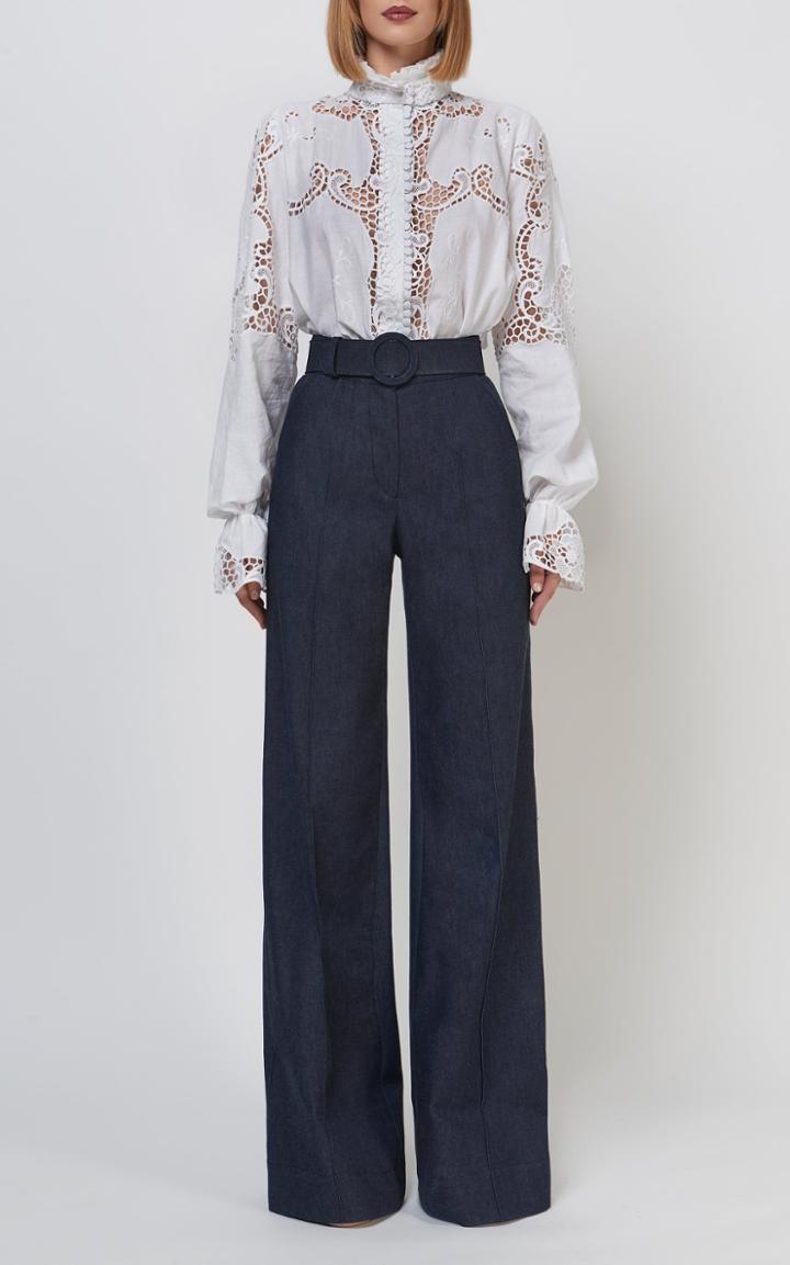 Moda Operandi Costarellos Milena Linen Button-down Blouse
