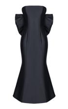 Rasario Bow-embellished Silk Corset Midi Dress