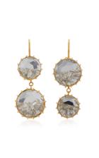Renee Lewis 18k Gold White Diamond Shake Earrings