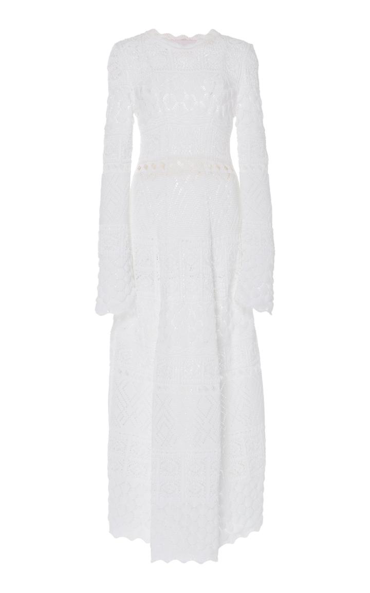 Carolina Herrera Long-sleeve Cotton Knit Dress