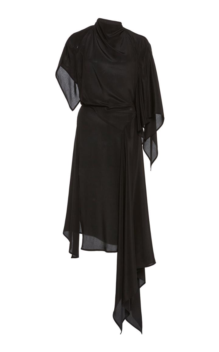 Petar Petrov Adora Asymmetric Silk Dress