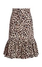 Cara Cara Georgica Printed Cotton-poplin Midi Skirt