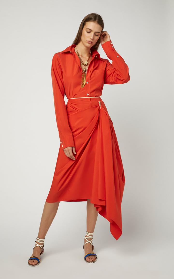 Marni High Waisted Poplin Skirt