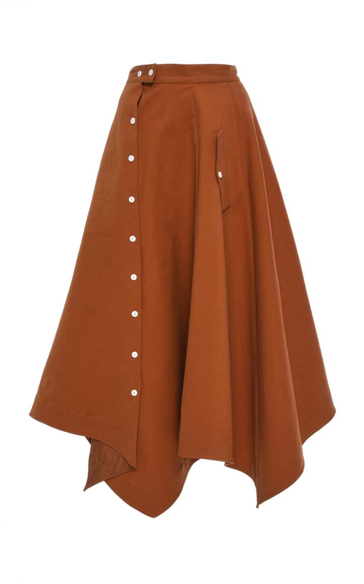 Kalyah Asymmetric Midi Skirt