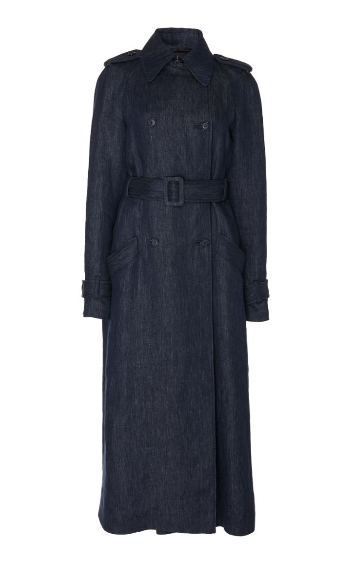 Gabriela Hearst Augustin Belted Linen Trench