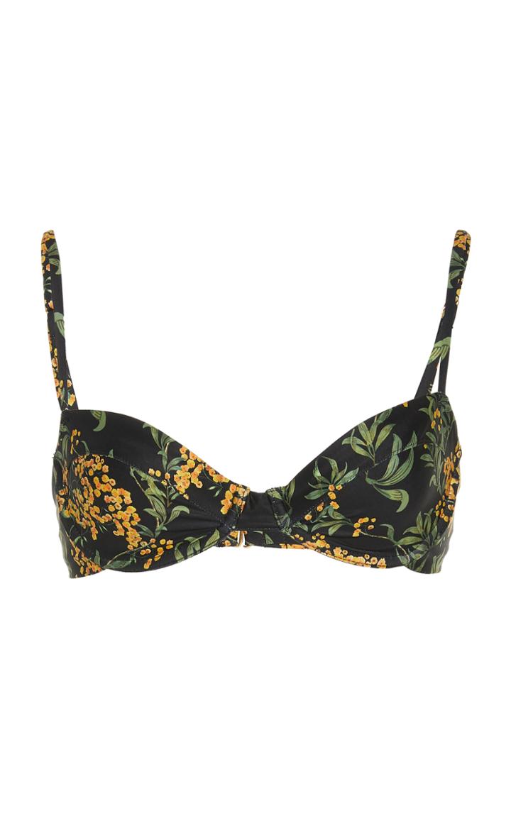 Agua By Agua Bendita Magdalena Floral-printed Bikini Top
