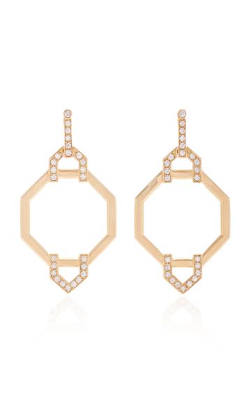 Doryn Wallach Harlow Octagon Diamond Earrings