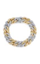 Sydney Evan Two Tone Large Pave Link Bracelet