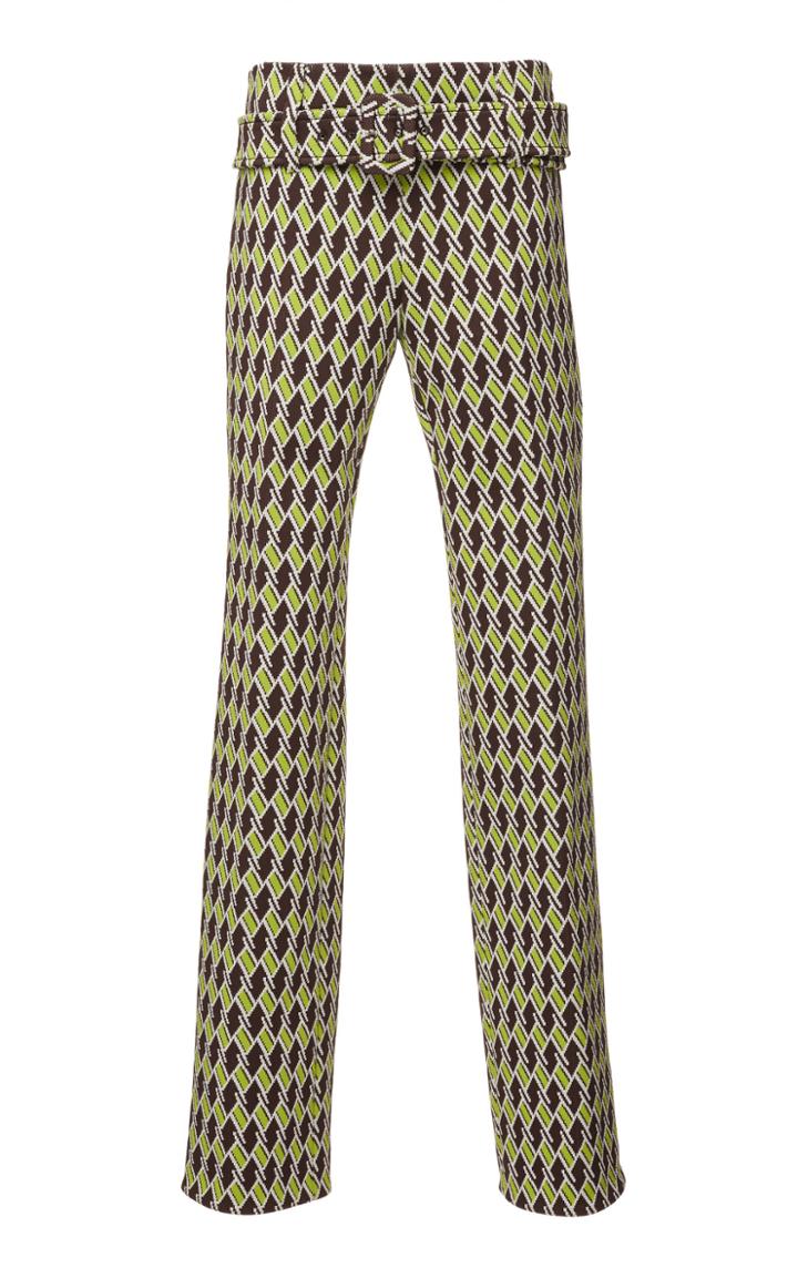 Prada Belted Jaquard Pants