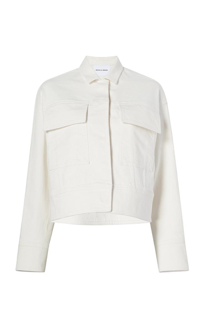Michelle Waugh Emilie Cropped Cotton Denim Jacket