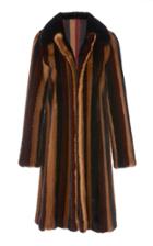J. Mendel Long Striped Fur Coat