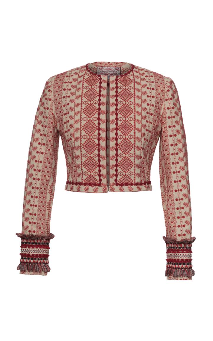 Lena Hoschek Balzs Cropped Embroidered Jacket