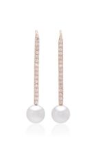 Carbon & Hyde 14k Rose Gold Pearl And Diamond Earrings