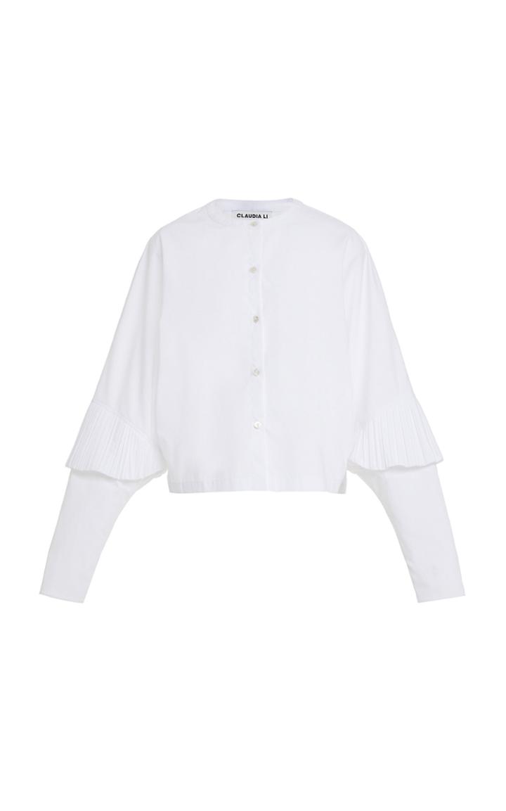 Claudia Li Elbow Patch Blouse