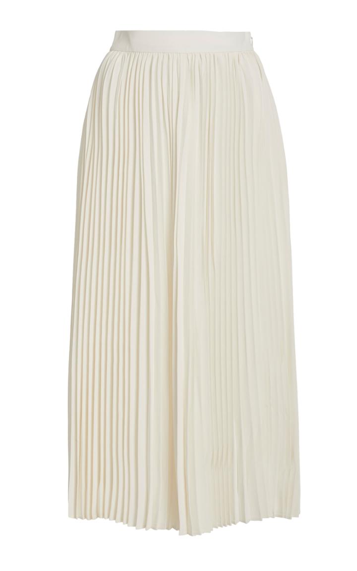 Co Pleated Crepe Midi Skirt