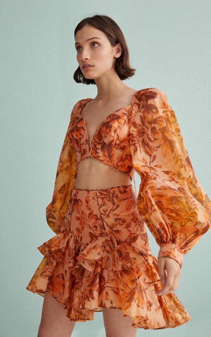 Moda Operandi Acler Chance Ruffled High-waisted Mini Skirt