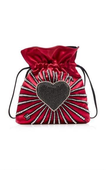 Les Petit Jouers Trilly Heart Cupid Drawstring Clutch