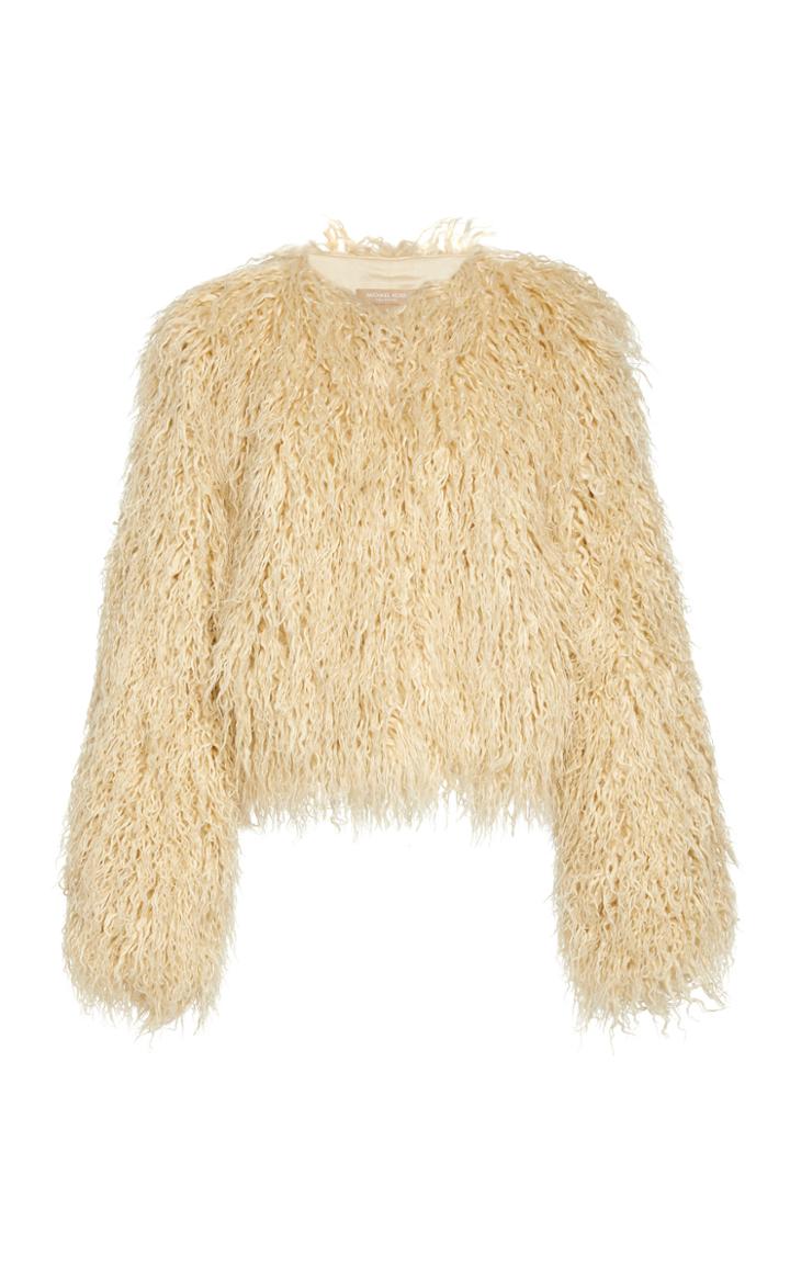 Michael Kors Collection Chubby Cropped Mohair-blend Coat