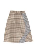 Wynn Hamlyn Curve Checked Skirt