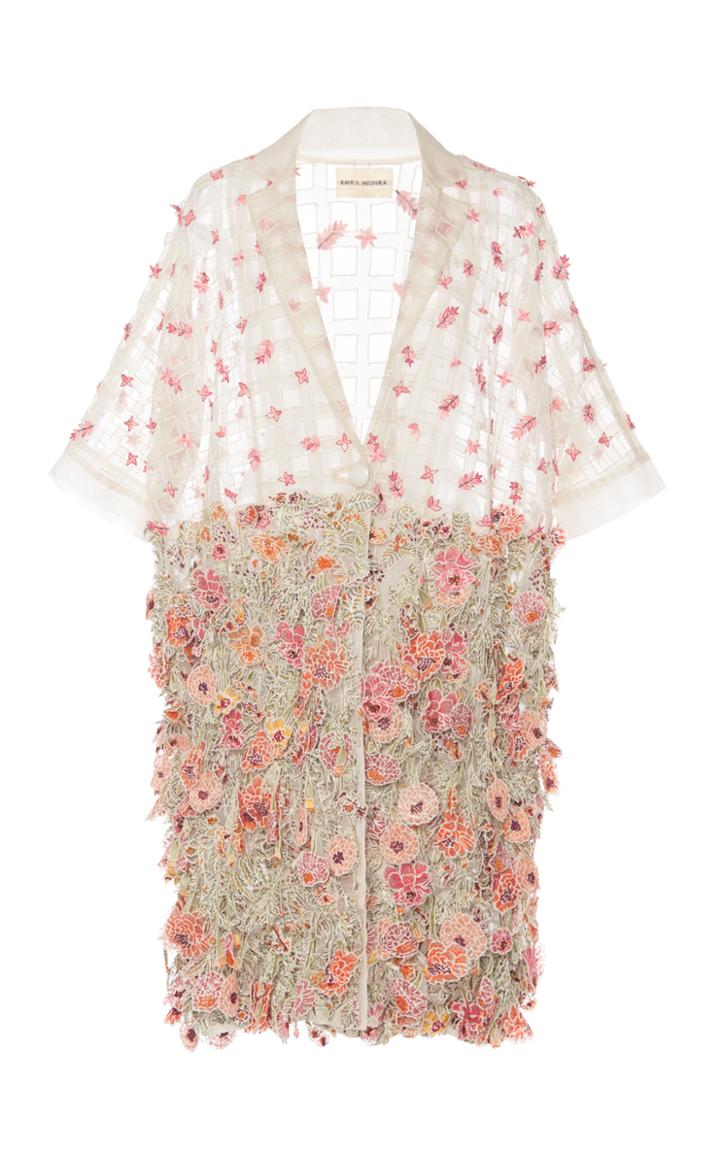 Moda Operandi Rahul Mishra Marigold Floral-embroidered Silk Organza Jacket Size: 36