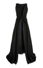 Moda Operandi Brandon Maxwell V-neckline Draped Silk Maxi Top