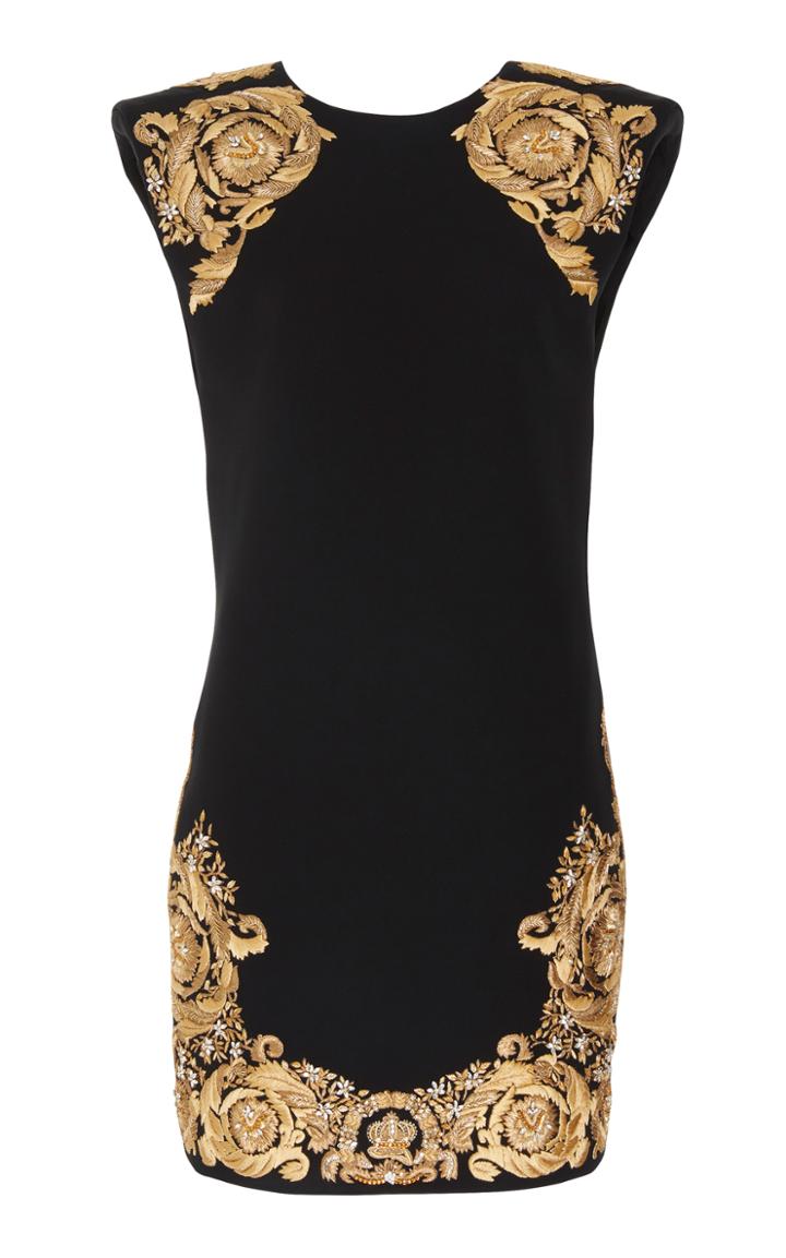 Versace Embroidered Sheath Dress
