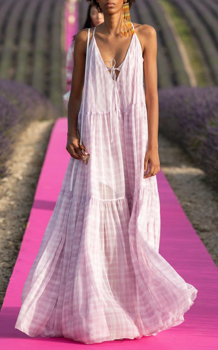 Jacquemus Checked Maxi Dress