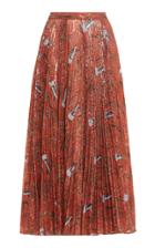 Claudia Li Pleat On Pleat Print Skirt