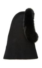 Eugenia Kim Paulina Fur-trimmed Cashmere Pullover Beanie